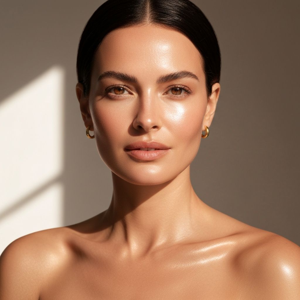 Woman with glowing, healthy skin
